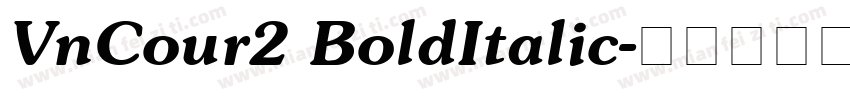 VnCour2 BoldItalic字体转换